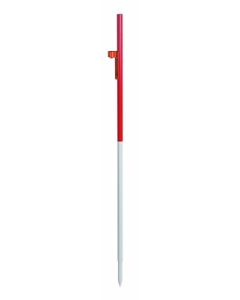 Red and white topographical ranging pole with or without level